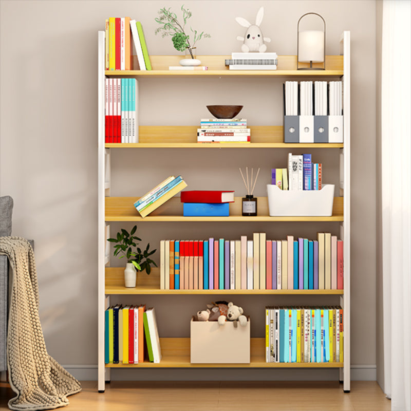 Standard Bookshelf Engineered Wood Scandinavian Open Back with Shelves