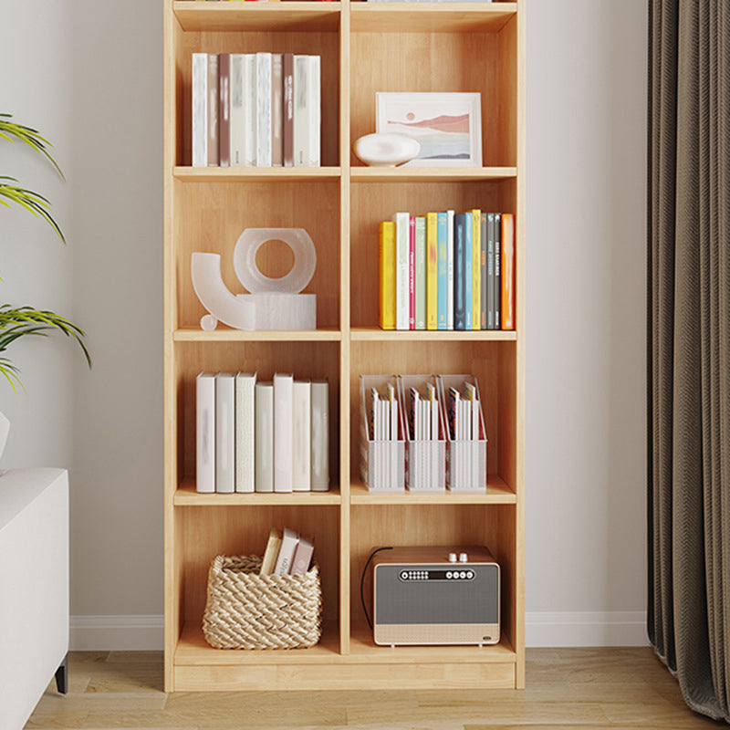 Scandinavian Style Bookshelf Closed Back Standard Wooden Bookcase for Study Room