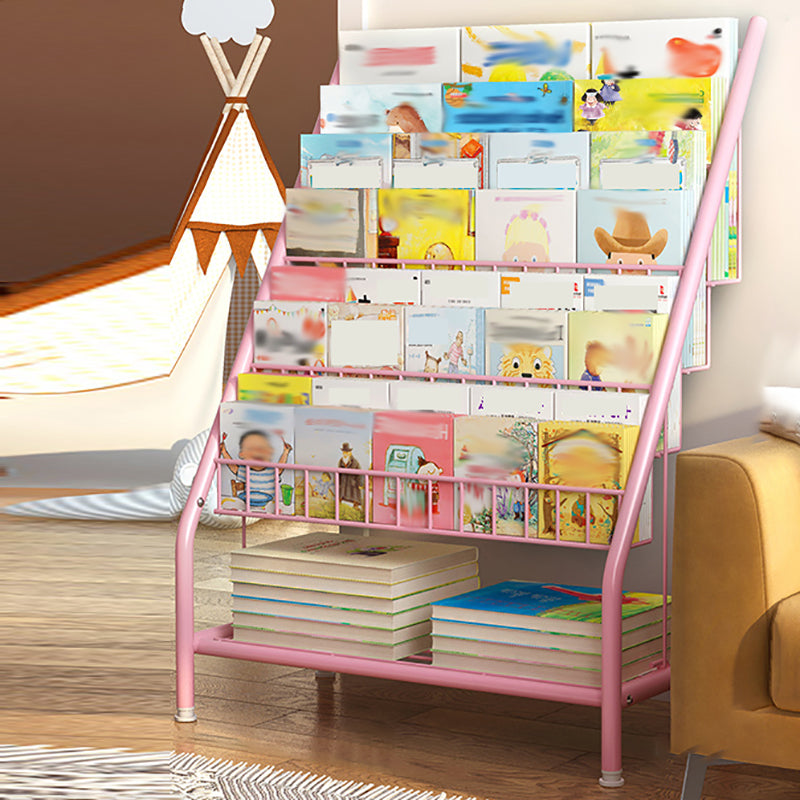 Metal Closed Back Standard Bookshelf Scandinavian Shelves Included Bookcase