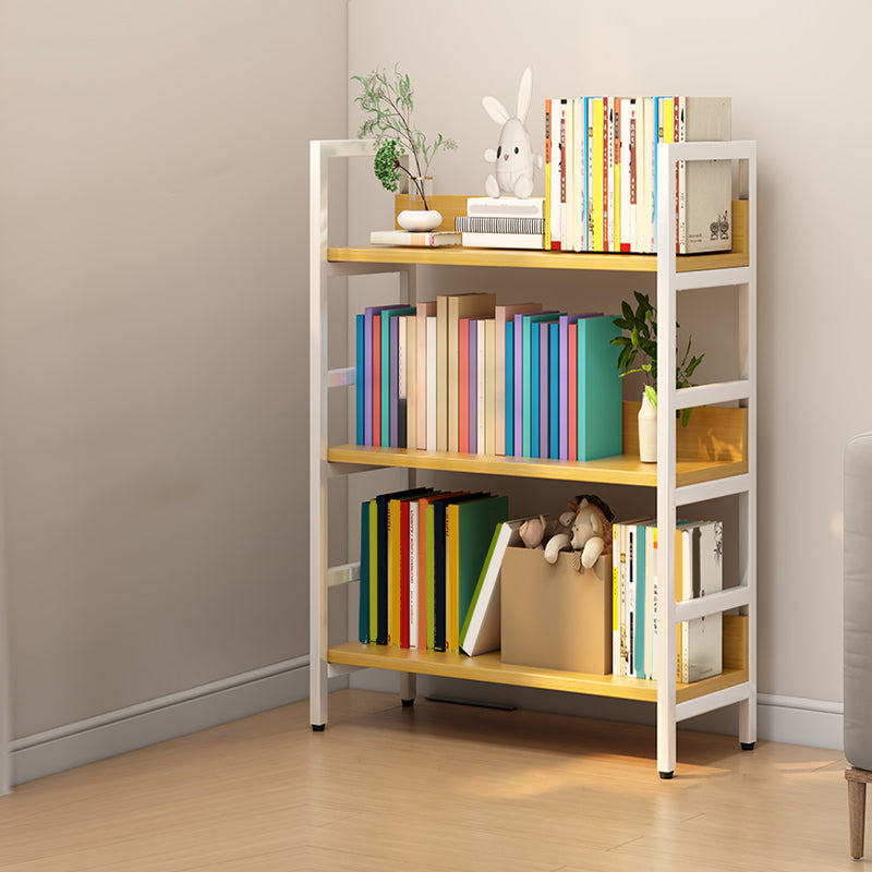 Open Back Natural Bookcase Standard Scandinavian Engineered Wood Bookshelf