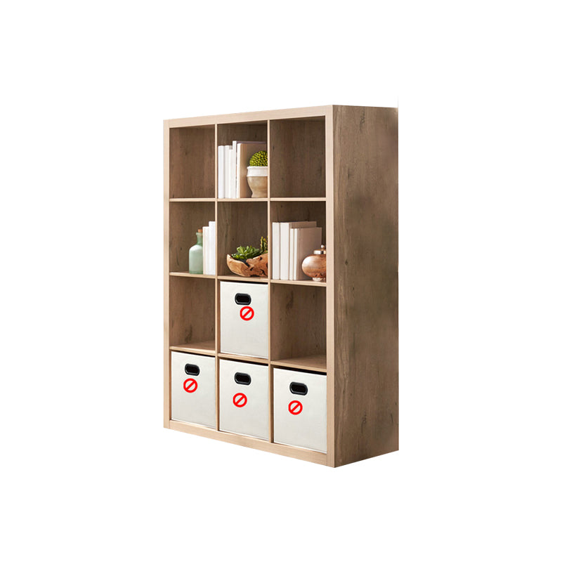 Standard Open Back Bookcase Engineered Wood Scandinavian Bookshelf (Drawers not Included)