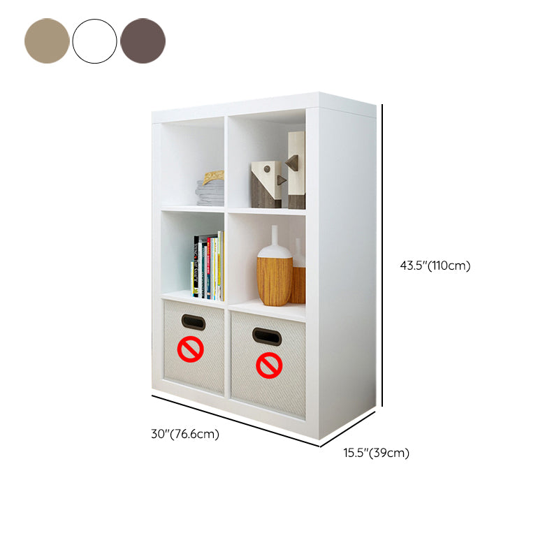 Standard Open Back Bookcase Engineered Wood Scandinavian Bookshelf (Drawers not Included)