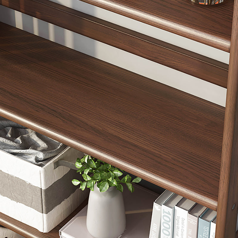 Scandinavian Style Open Back Bookshelf Standard Wooden Bookcase for Study Room