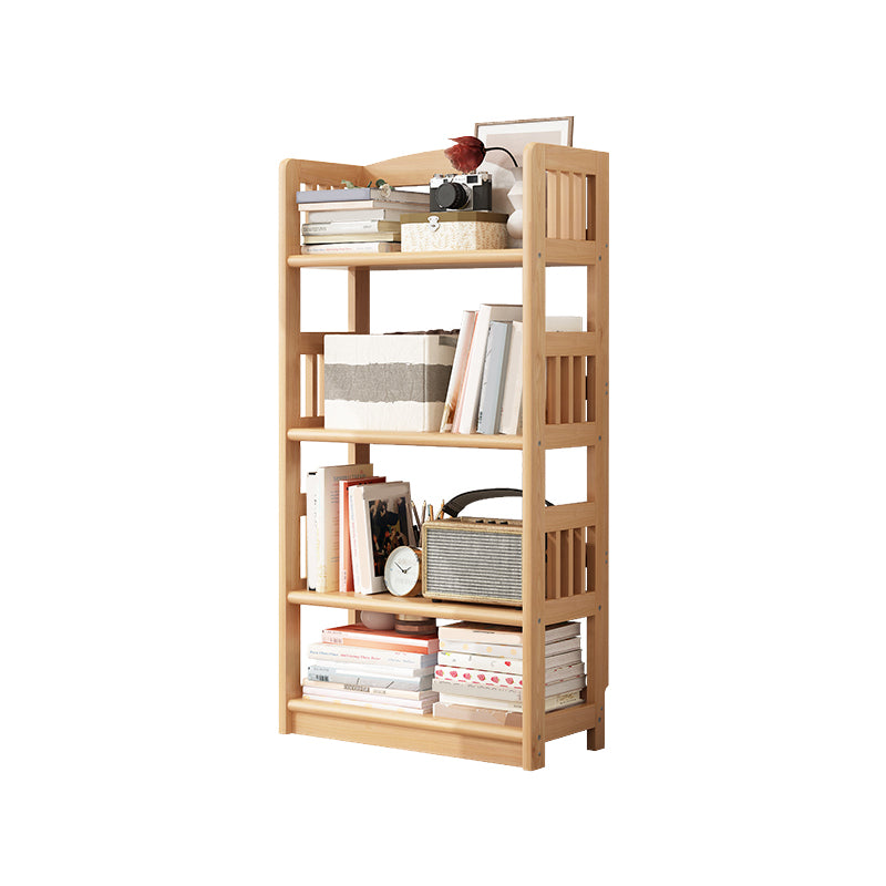 Scandinavian Style Open Back Bookshelf Standard Wooden Bookcase for Study Room