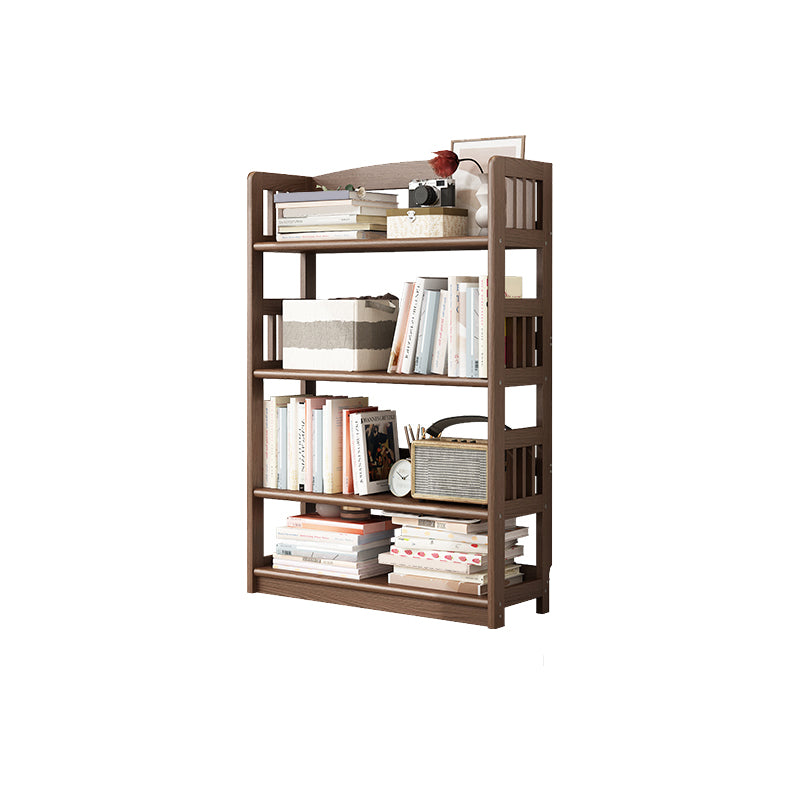 Scandinavian Style Open Back Bookshelf Standard Wooden Bookcase for Study Room