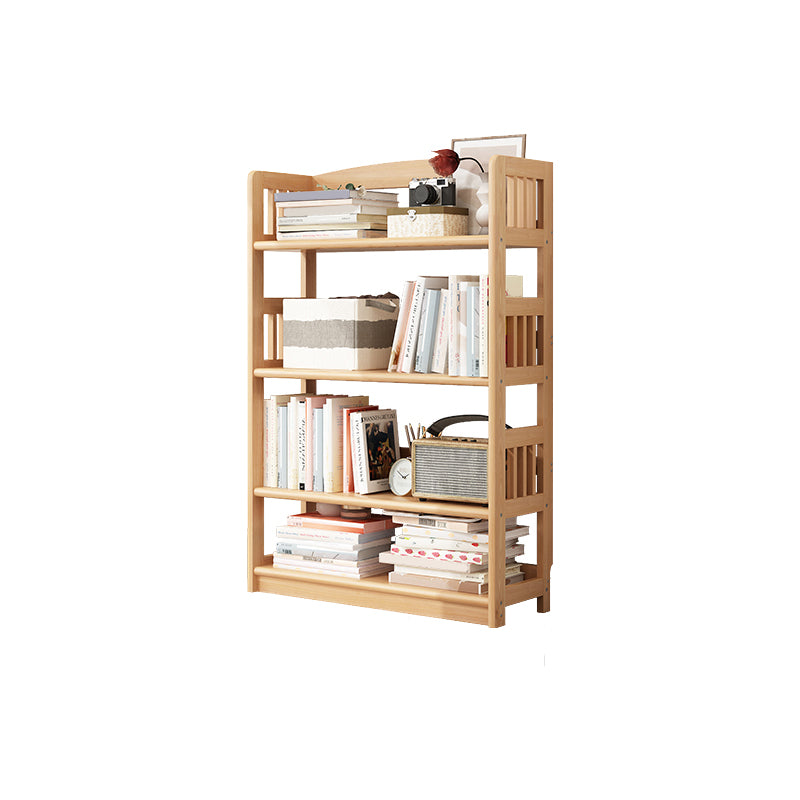 Scandinavian Style Open Back Bookshelf Standard Wooden Bookcase for Study Room