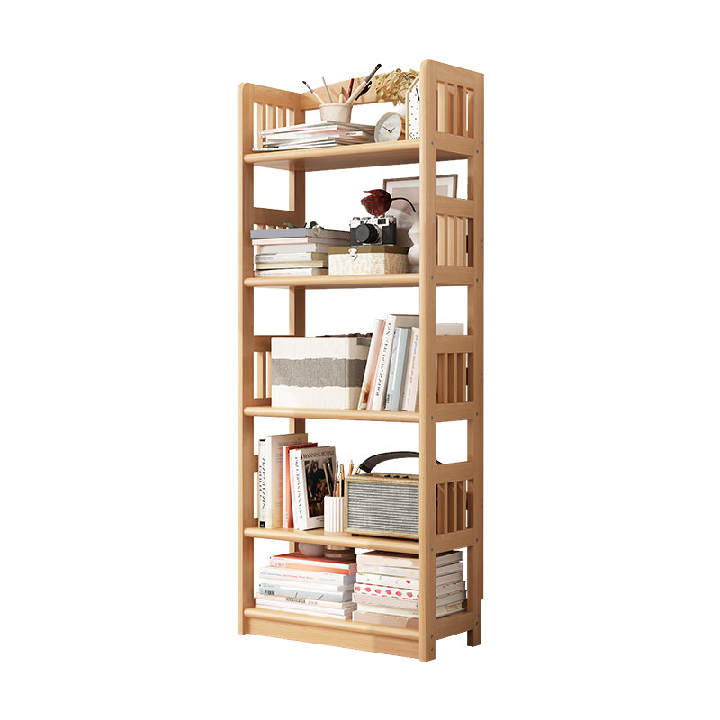 Scandinavian Style Open Back Bookshelf Standard Wooden Bookcase for Study Room
