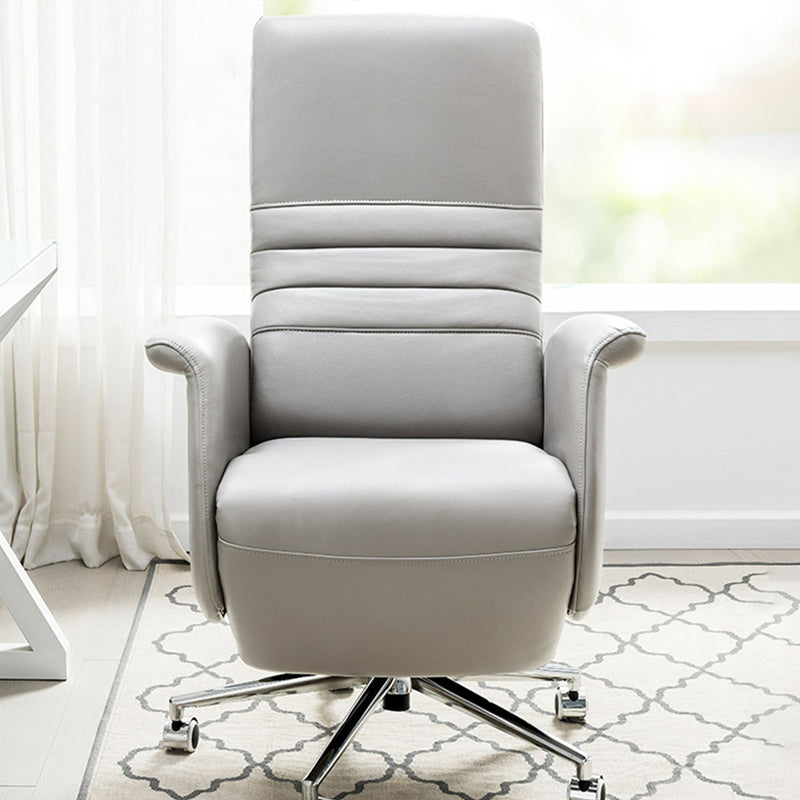 Padded Arms Chair Modern No Distressing Ergonomic Office Chair with Wheels