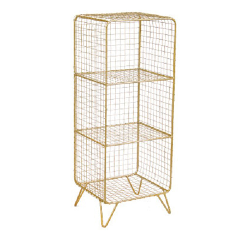 Open Storage Accent Table Nightstand Antique Finish Bed Nightstand with Legs