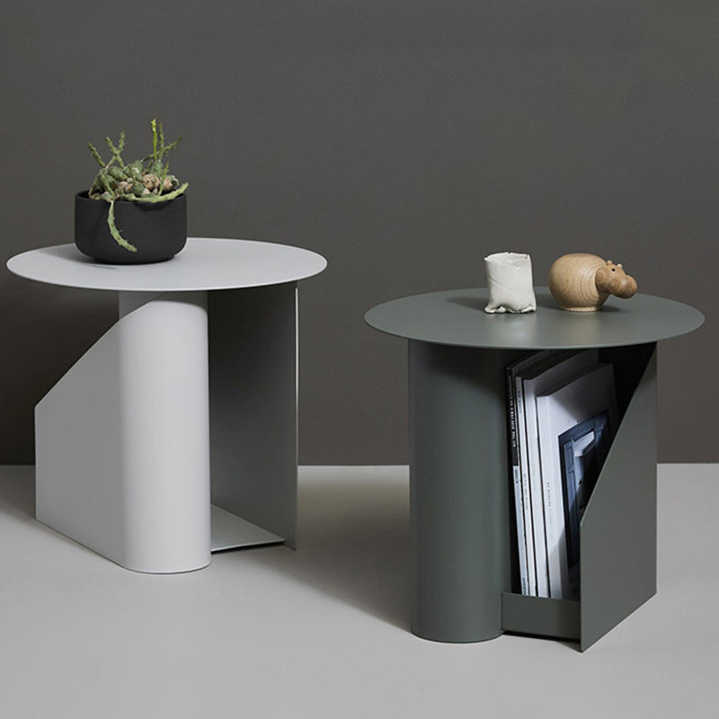 Glam Open Storage Accent Table Nightstand Antique Finish Bed Nightstand