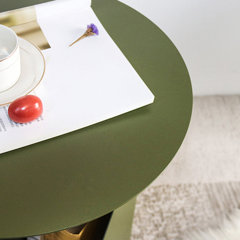 Glam Open Storage Accent Table Nightstand Antique Finish Bed Nightstand