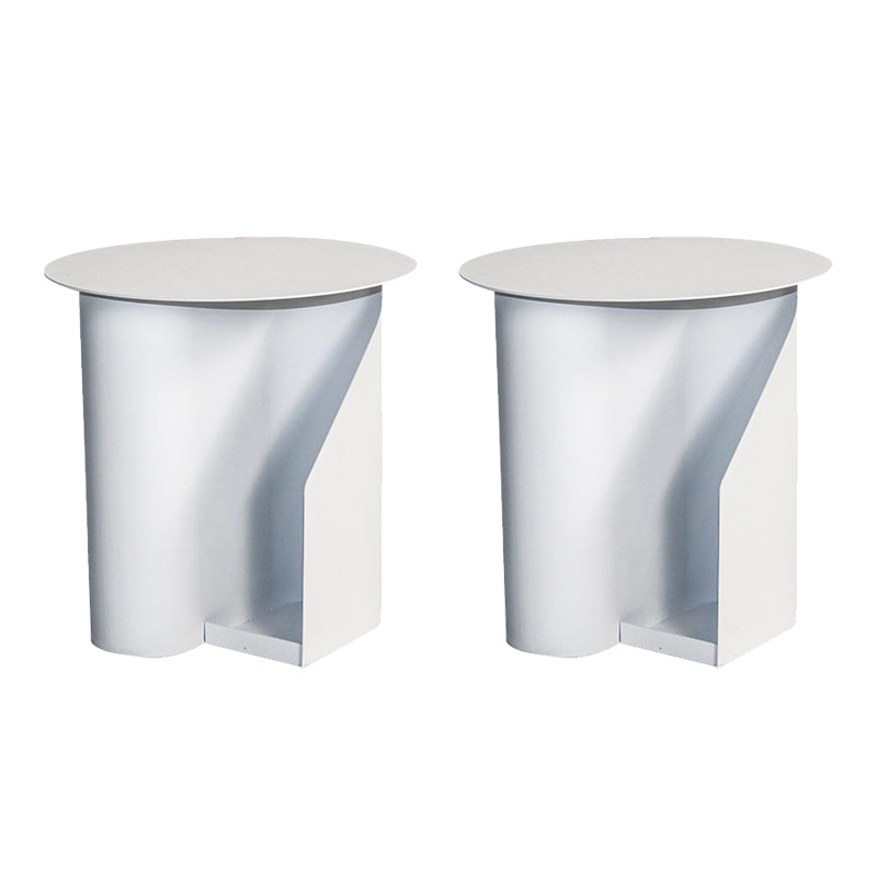 Glam Open Storage Accent Table Nightstand Antique Finish Bed Nightstand