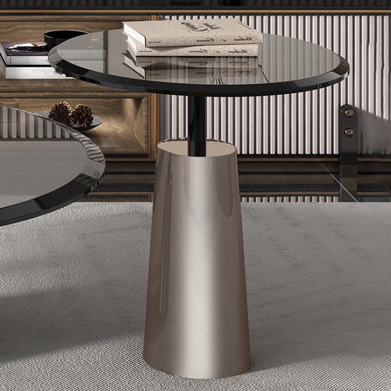 Black Glass Top Bunching Tables Abstract Coffee Cocktail Table