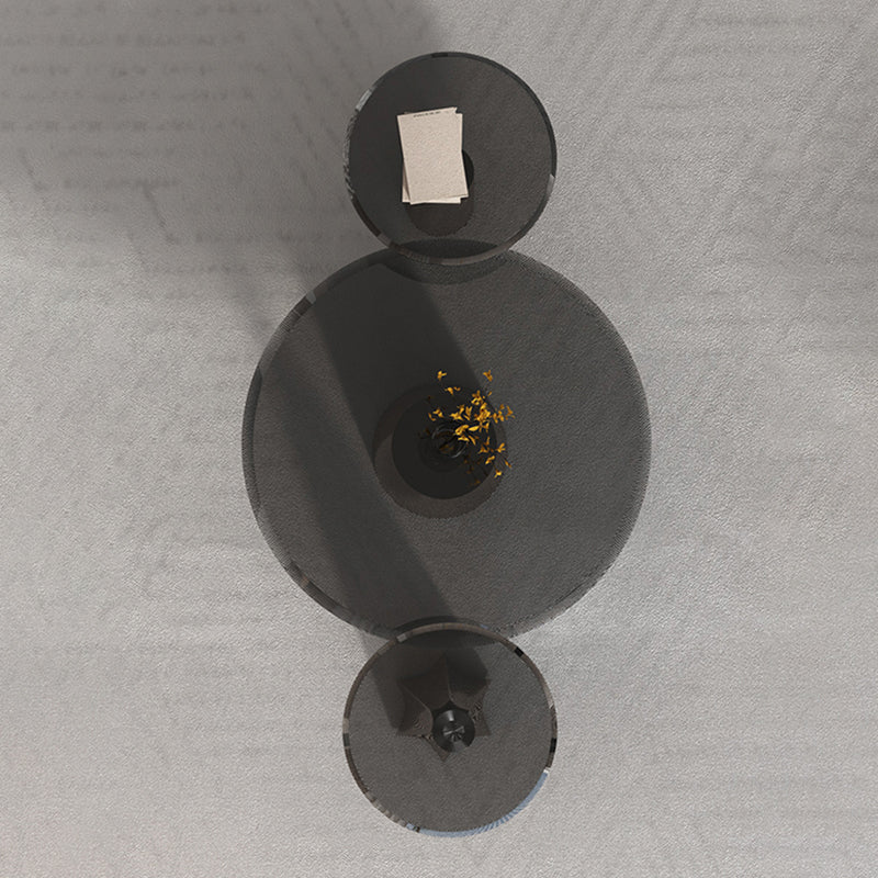 Black Glass Top Bunching Tables Abstract Coffee Cocktail Table
