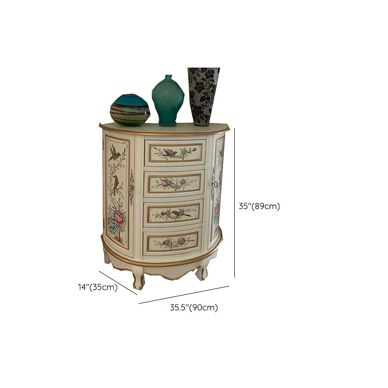 Solid Wood Traditional Storage Chest Horizontal Chest for Bedroom