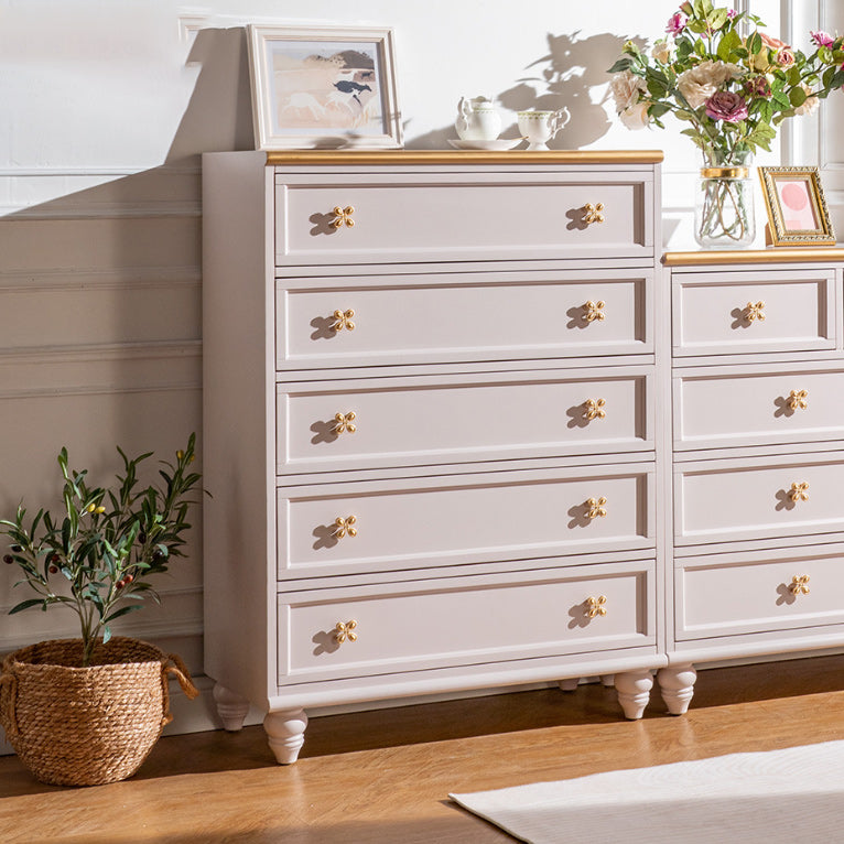 Glam Lingerie Chest Rubber Wood Horizontal Storage Chest for Bedroom