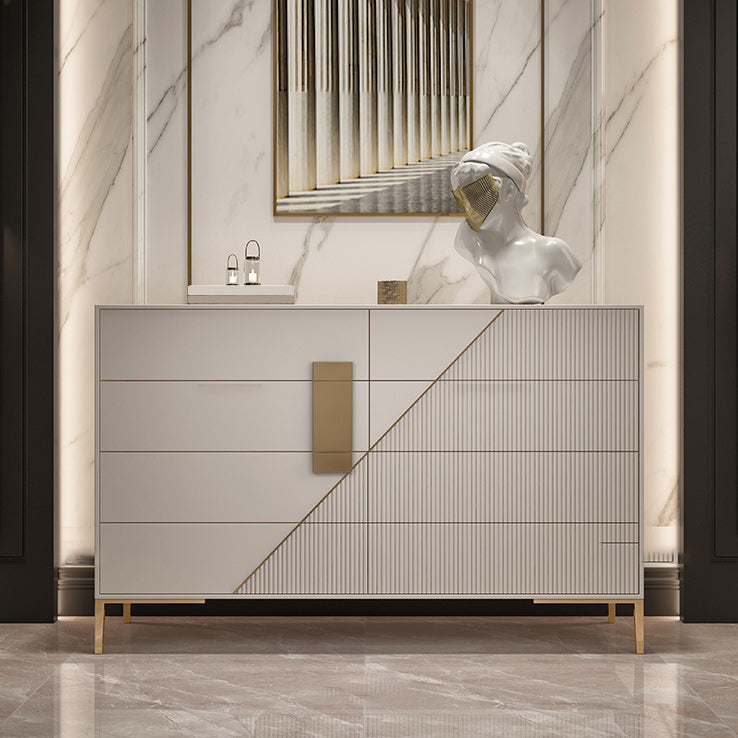 Glam Horizontal Storage Chest Wood Soft-Close Drawers Double Chest