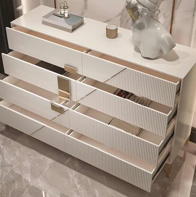 Glam Horizontal Storage Chest Wood Soft-Close Drawers Double Chest