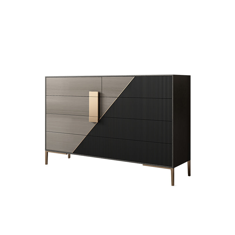 Glam Horizontal Storage Chest Wood Soft-Close Drawers Double Chest