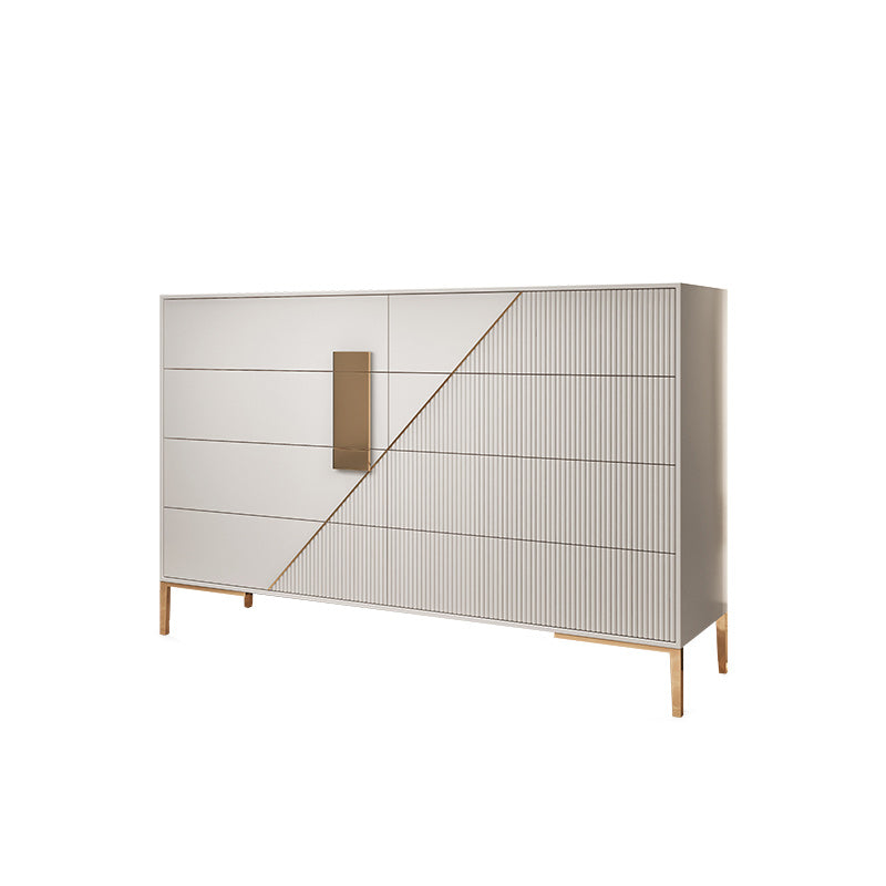 Glam Horizontal Storage Chest Wood Soft-Close Drawers Double Chest