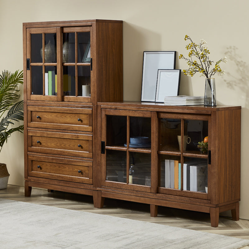 Modern Style Bookshelf Closed Back Standard Wooden Bookcase for Study Room