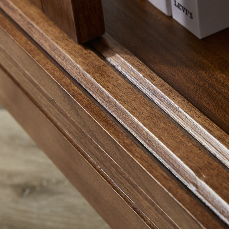 Modern Style Bookshelf Closed Back Standard Wooden Bookcase for Study Room