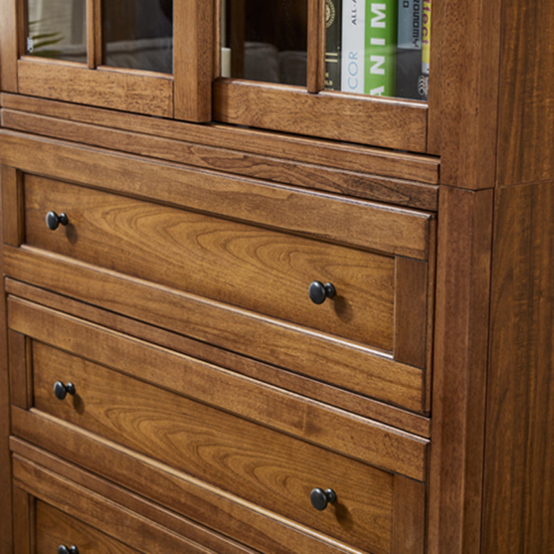 Modern Style Bookshelf Closed Back Standard Wooden Bookcase for Study Room