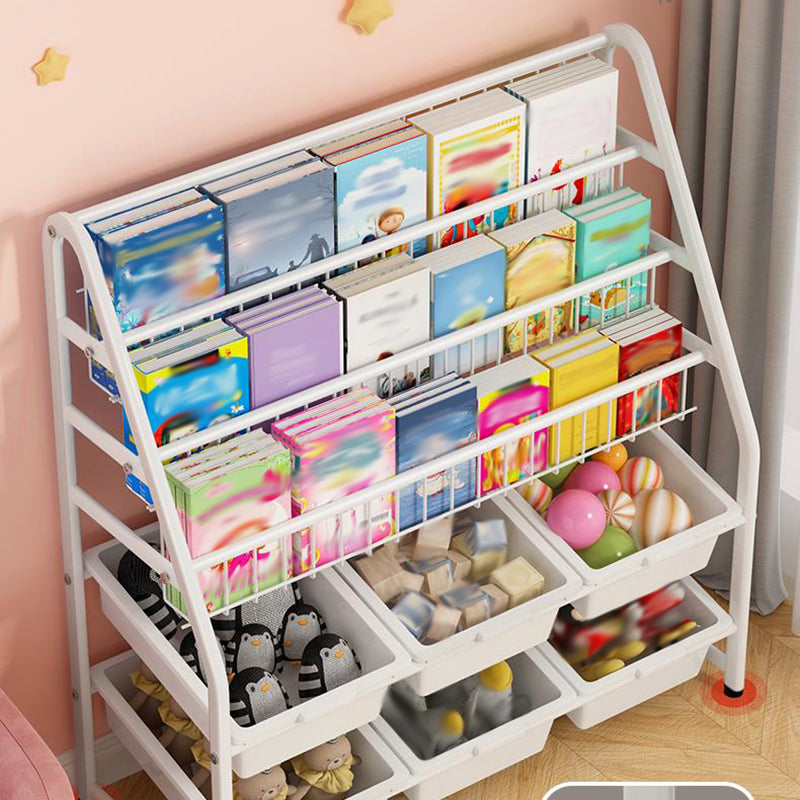 Metal Closed Back Standard Bookshelf Shelves Included Bookcase for Study Room