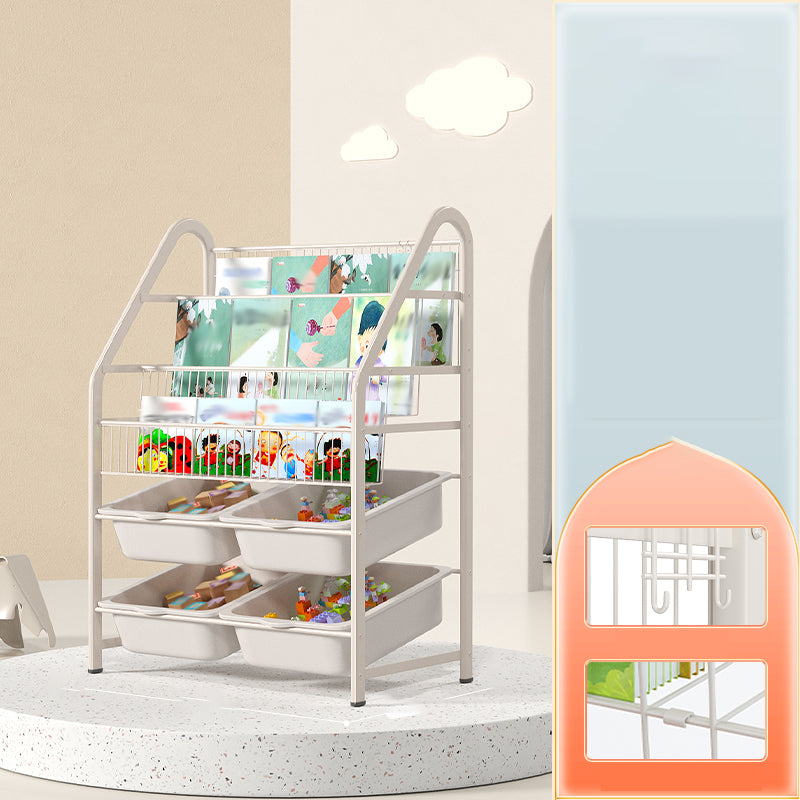 Metal Closed Back Standard Bookshelf Shelves Included Bookcase for Study Room