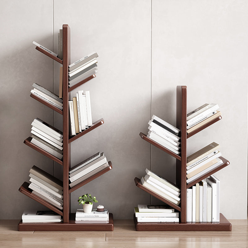 Scandinavian Open Back Vertical Bookshelf Wooden Bookcase with Shelves
