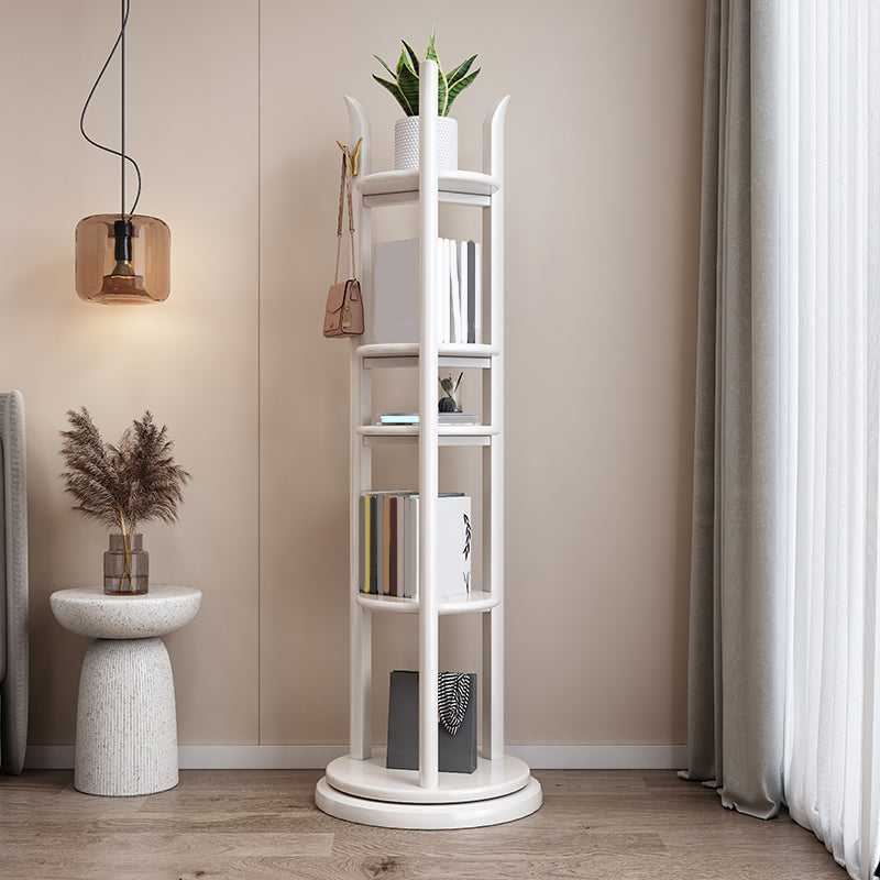 Modern Style Bookshelf Open Back Vertical Wooden Bookcase for Study Room