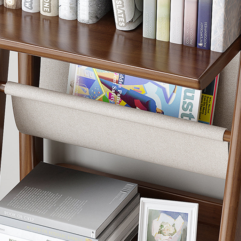 Modern Style Bookshelf Open Back Vertical Wooden Bookcase for Study Room