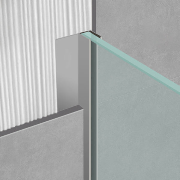 Frameless to Ceiling Bathroom Screen, Swing Tempered Glass Shower Door