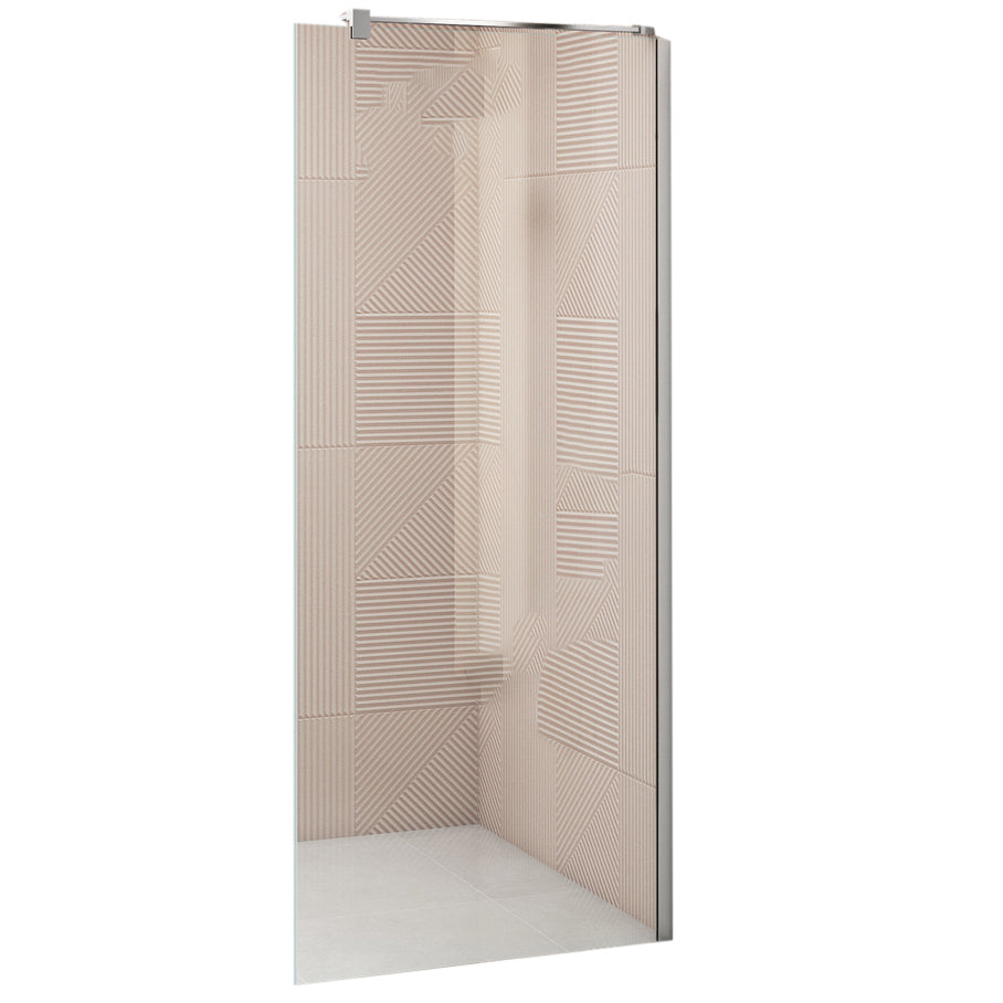 Simple Bathroom Tempered Glass Bath Screen, Frameless Fixed Partition Screen