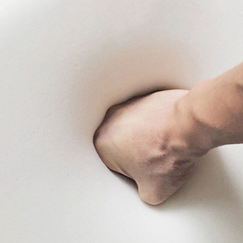 Solid Color Flannel Standard Stool Modern Style Simple Unique Shape Stool