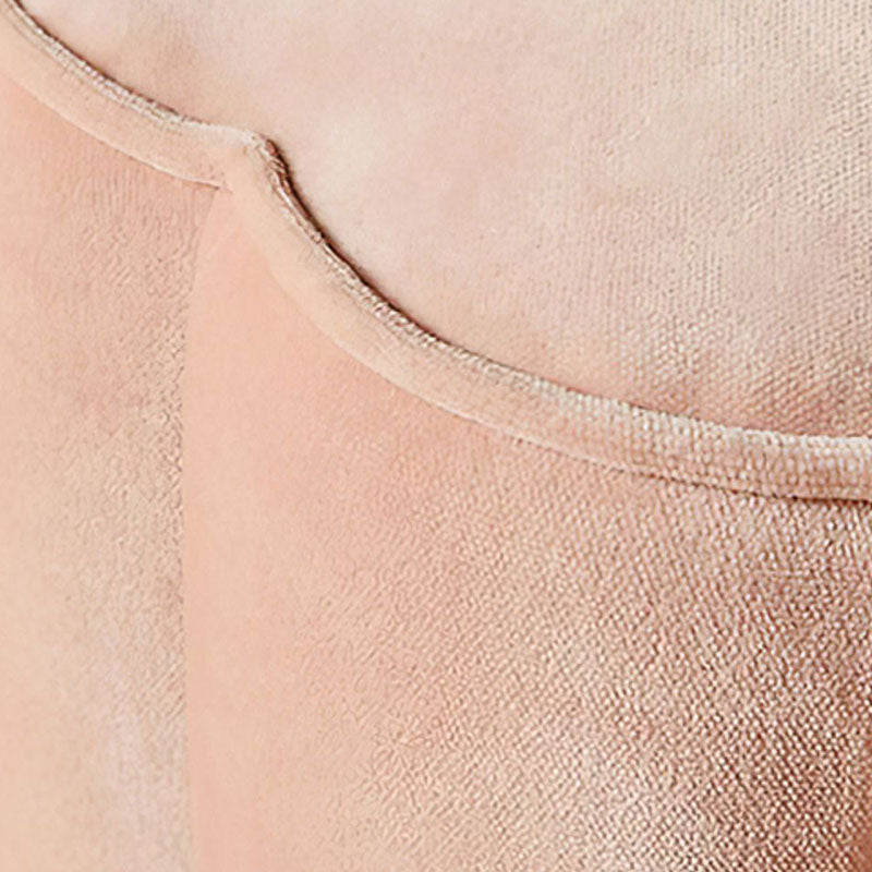 Solid Color Flannel Standard Stool Modern Style Simple Unique Shape Stool