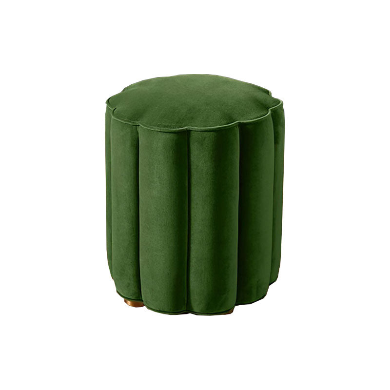 Solid Color Flannel Standard Stool Modern Style Simple Unique Shape Stool