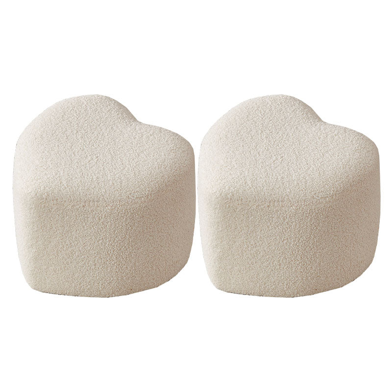 Fabric Standard Stool Modern Style Simple Heart-shaped Stool