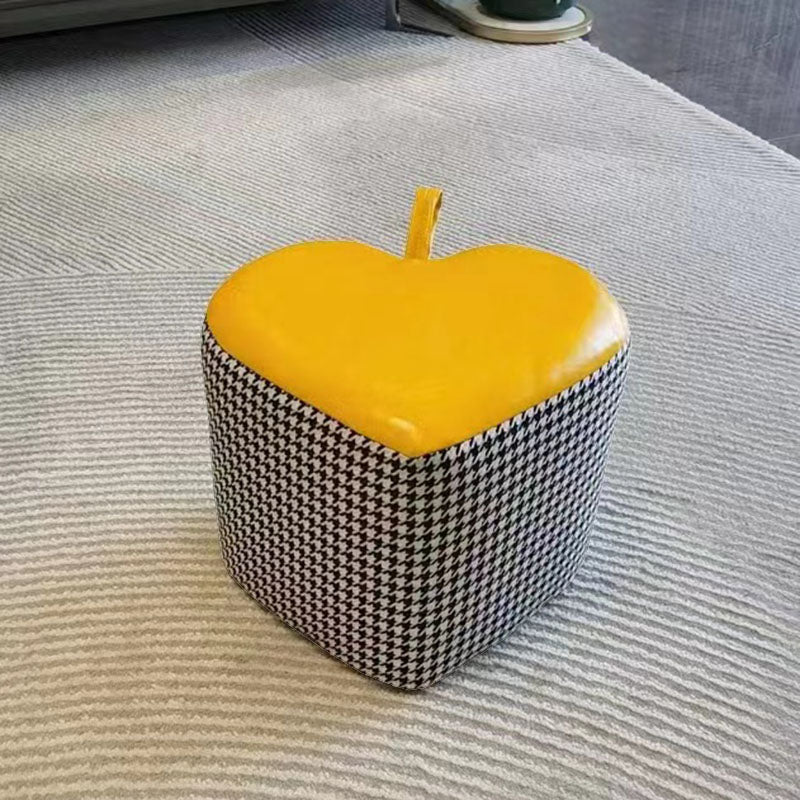 Fabric Standard Stool Modern Style Simple Heart-shaped Stool