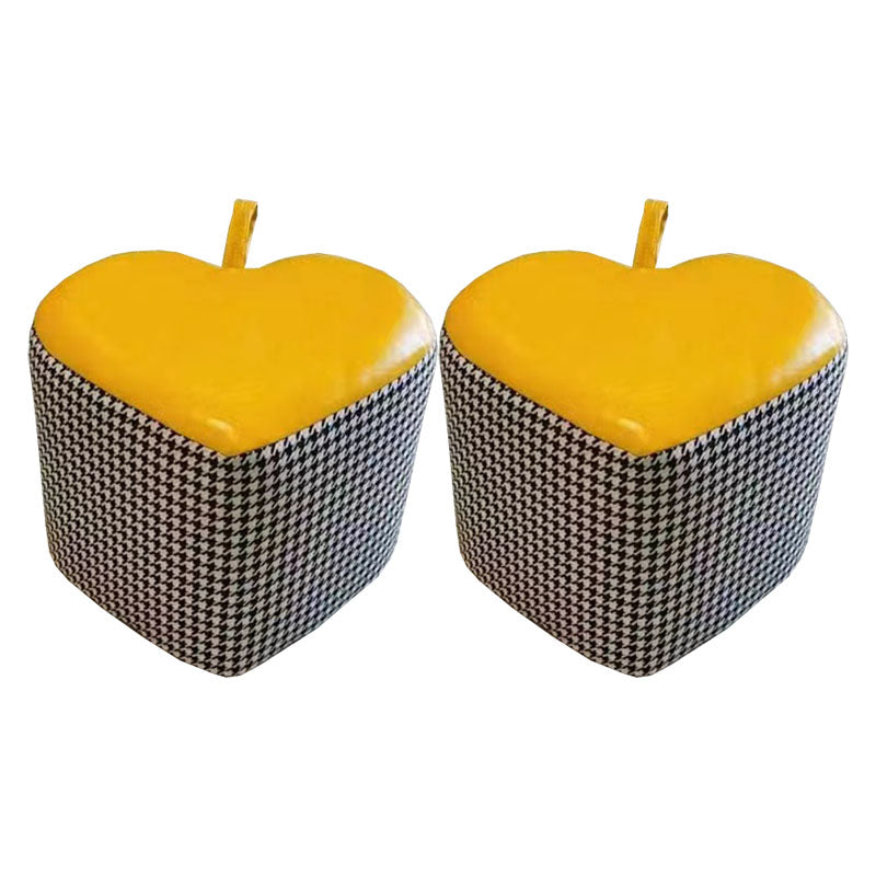Fabric Standard Stool Modern Style Simple Heart-shaped Stool