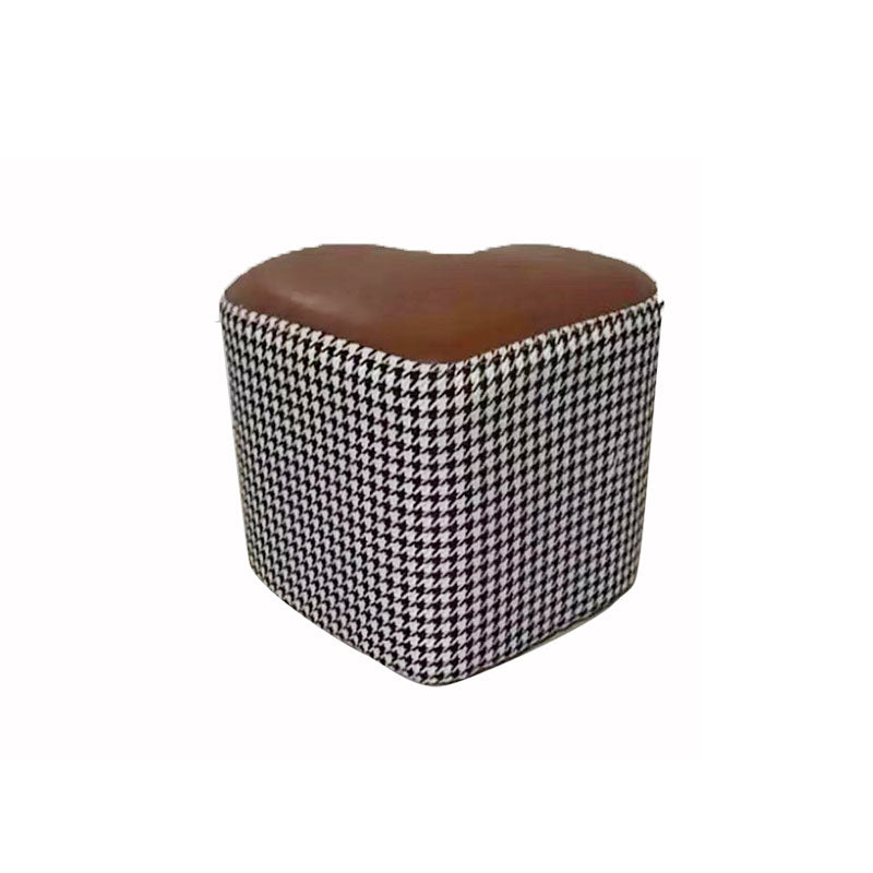 Fabric Standard Stool Modern Style Simple Heart-shaped Stool