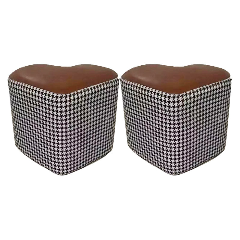 Fabric Standard Stool Modern Style Simple Heart-shaped Stool