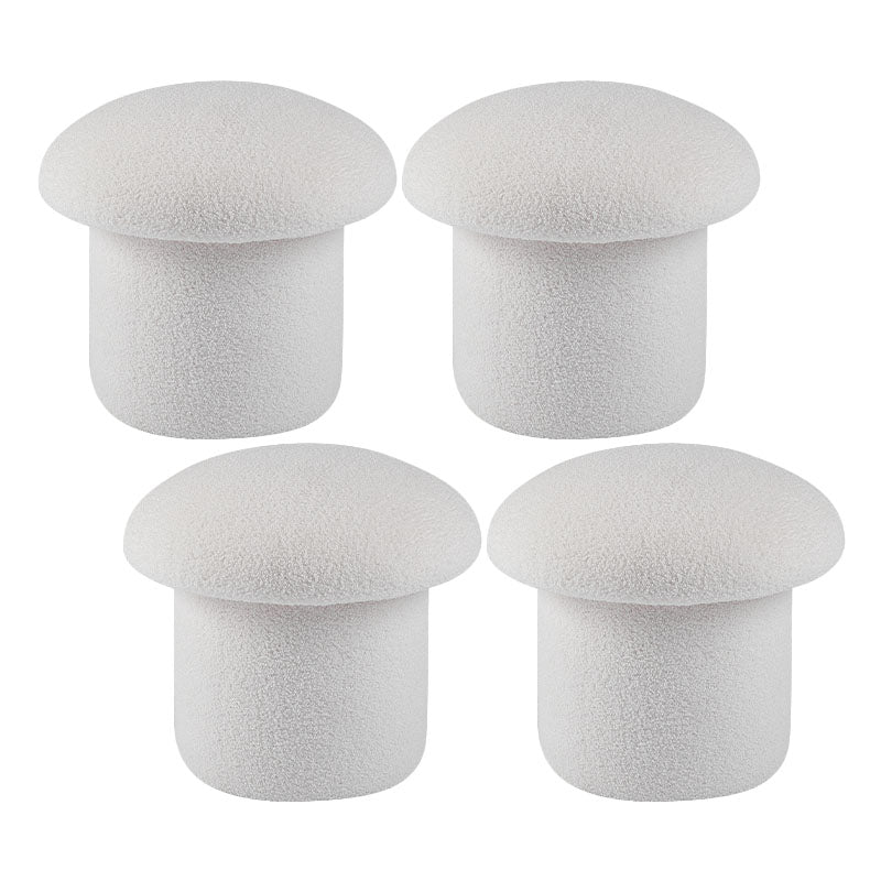 Solid Color Flannel Standard Stool Modern Style Simple Mushroom Stool