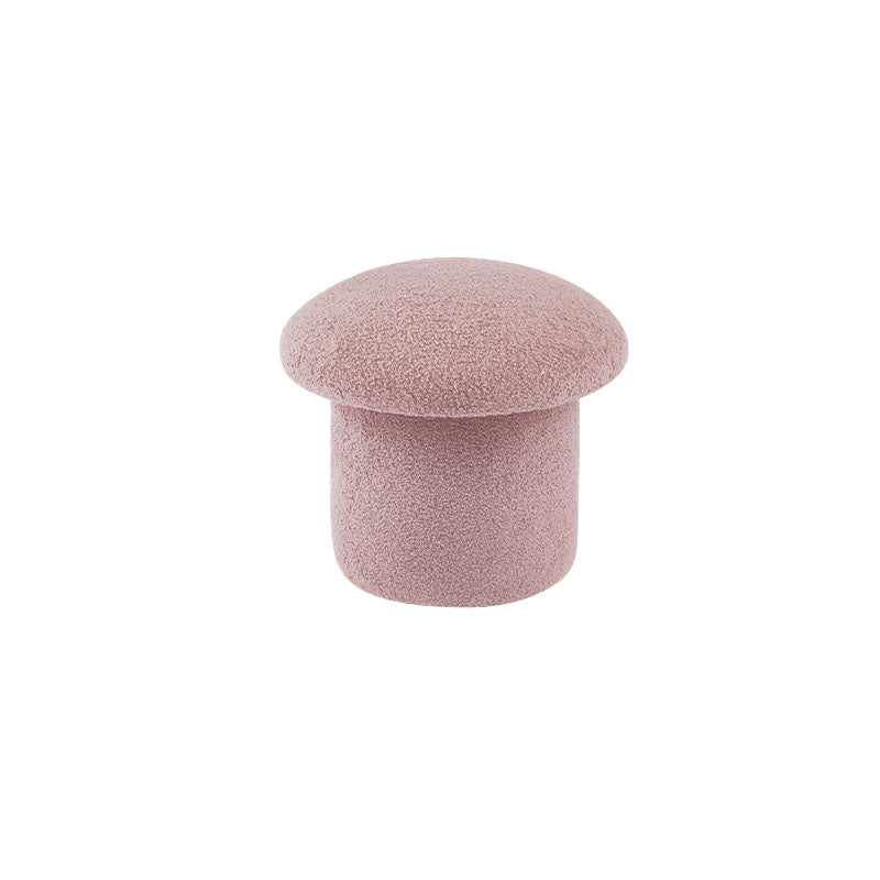 Solid Color Flannel Standard Stool Modern Style Simple Mushroom Stool