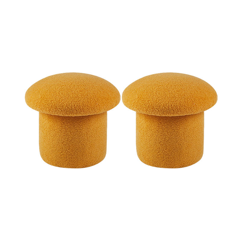 Solid Color Flannel Standard Stool Modern Style Simple Mushroom Stool
