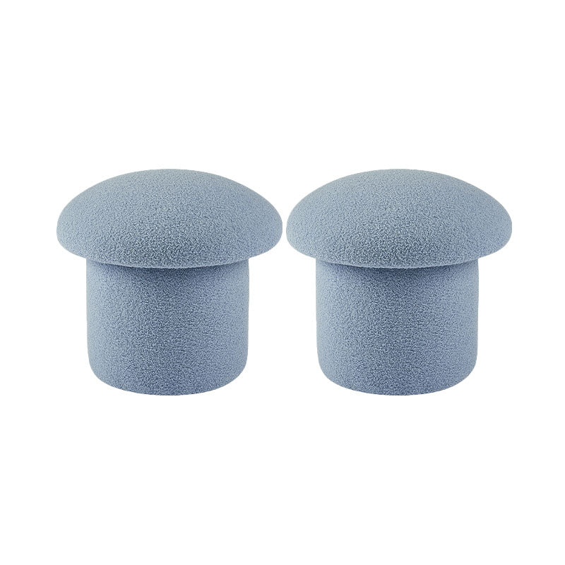 Solid Color Flannel Standard Stool Modern Style Simple Mushroom Stool
