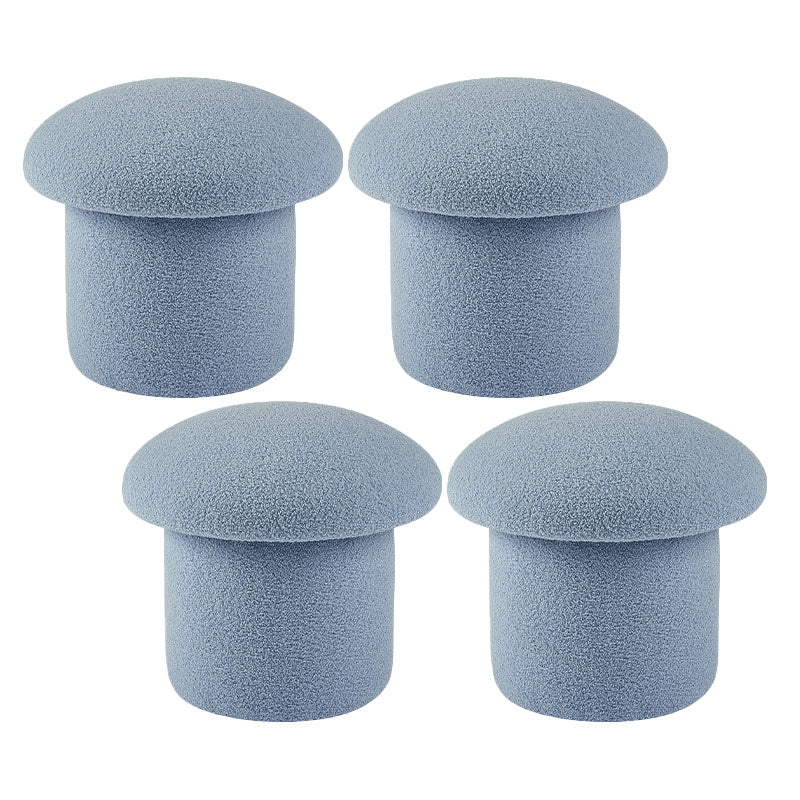Solid Color Flannel Standard Stool Modern Style Simple Mushroom Stool