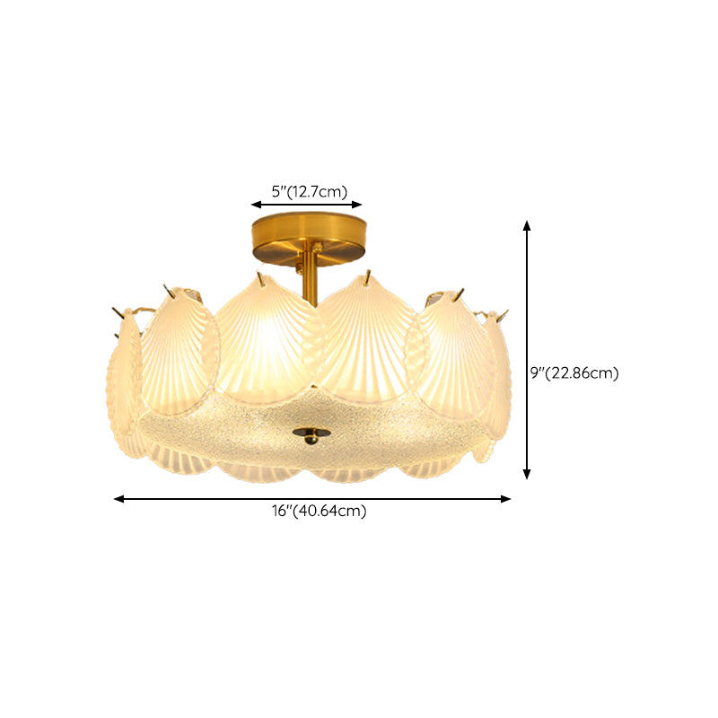 Contemporary Simplicity Ceiling Lamp Glass Flush Mount Light Fixture for Bedroom