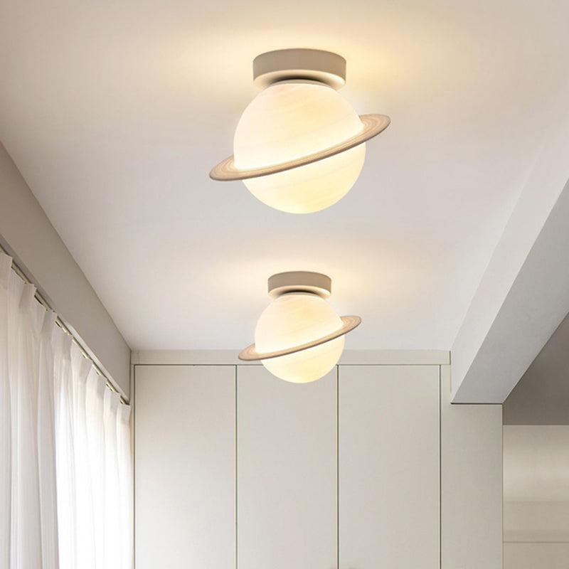 Modern Simplicity Ceiling Lamp Geometric Flush Mount Light Fixture for Bedroom