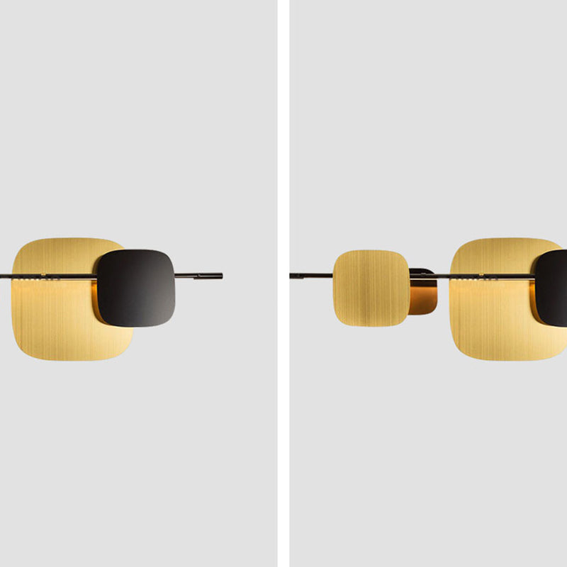 Contemporary LED Kitchen Island Lighting Metal Pendant Ceiling in Black & Gold